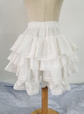 【王妍与夏季】暗纹纯棉多层南瓜裤/日常蓬度打底裤/Lolita打底