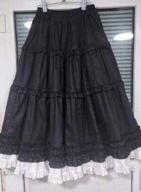 【王妍与夏季】棉荷叶边多层加长裙开衫底配裙 各种颜色定制款