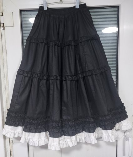 【王妍与夏季】棉荷叶边多层加长裙开衫底配裙 各种颜色定制款