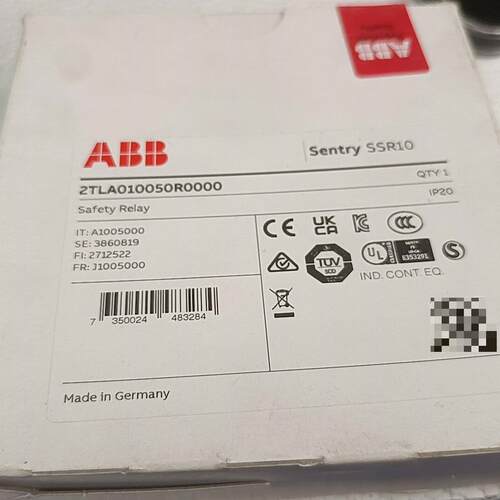 议价2TLA010050R0000 安全继电器 ABB Sentry SSR10维修