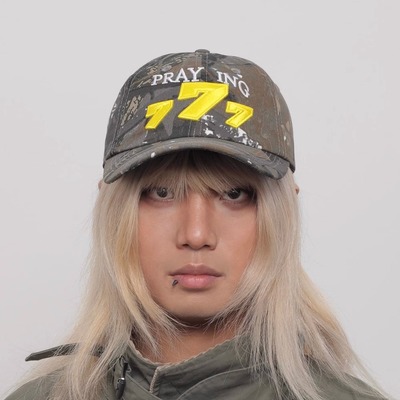 美式复古街头小众潮牌迷彩鸭舌帽