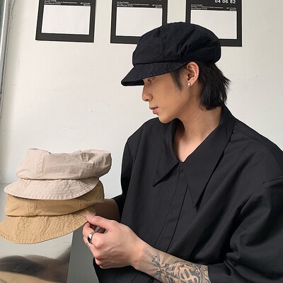 日系复古春夏韩版大头围贝雷帽