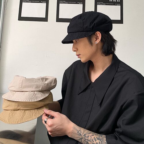 日系复古春夏韩版大头围贝雷帽