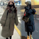 羽绒棉服加厚保暖棉衣显瘦连帽外套女200斤 长款 大码 孕妇棉袄冬装