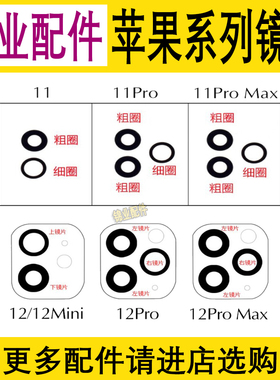 适用苹果7 8P XR XSMax 11 12Pro 13mini 14Plus 15 16摄像头镜片