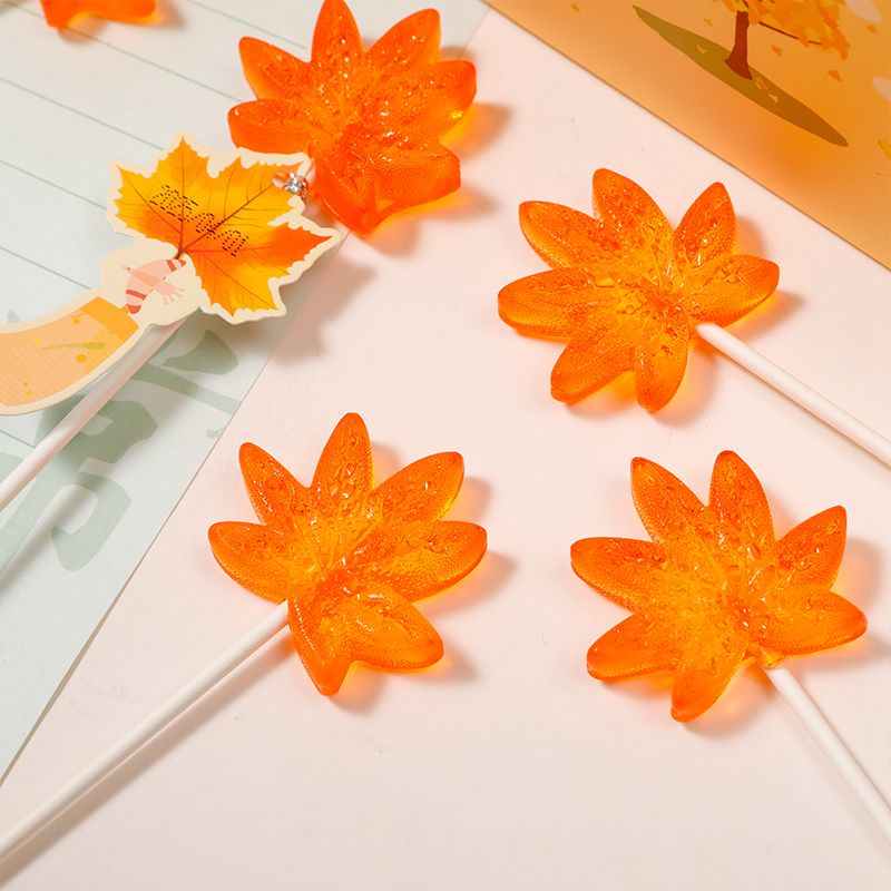 梧桐银杏叶枫叶创意棒棒糖