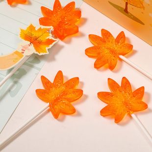 梧桐银杏叶枫叶创意棒棒糖12支整盒高颜值儿童礼物小零食奖励糖果