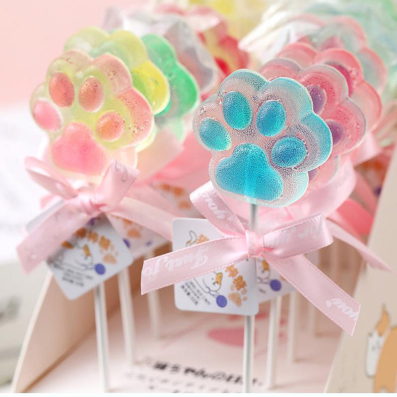 多味客猫爪棒棒糖高颜值可爱熊掌糖果12支整盒儿童生日零食女礼物