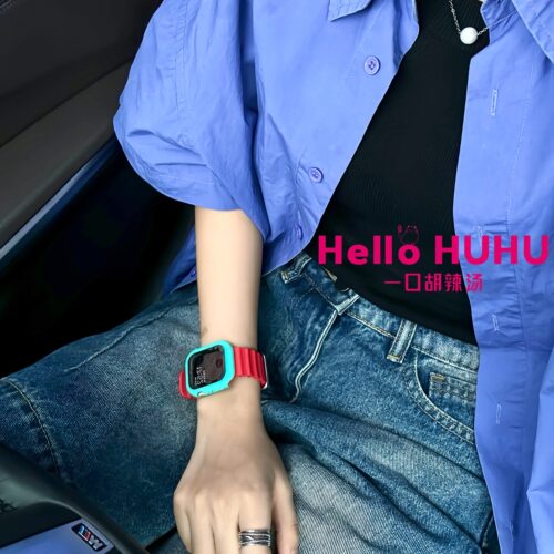 多巴胺拼色硅胶海洋表带iwatch