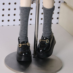 bjd4分娃鞋厚底松糕制服鞋增高鞋大力力鞋bjd四分娃鞋室内靴子