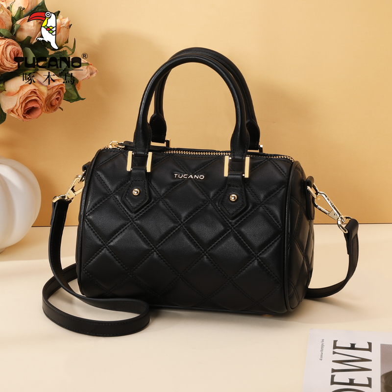 啄木鸟女包2025新款菱格枕头包百搭单肩斜挎包女士气质通勤手提包