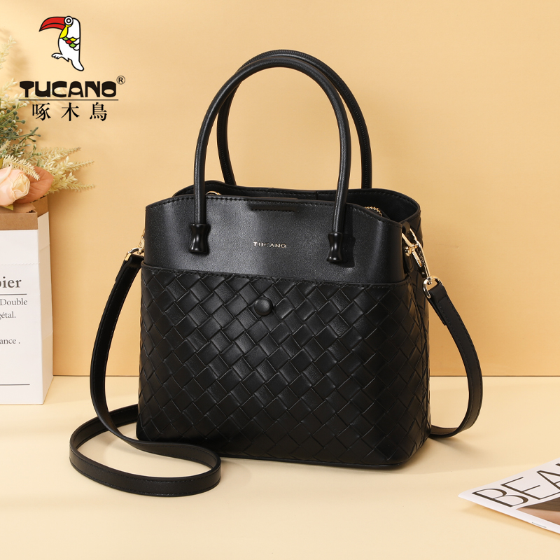 啄木鸟女包2025新款时尚高级感女士通勤大容量手提包单肩包斜挎包