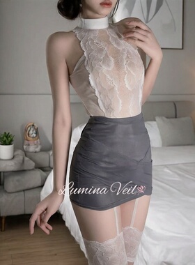 Veil绫「白色恋人」蕾丝性感睡裙气质御姐网红连体秘书包臀裙