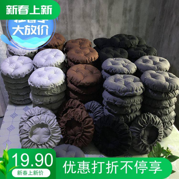 帆布纯色圆形蒲团坐垫套圆凳子坐垫罩圆椅棉花坐垫加厚学生坐垫套,居家布艺,椅垫,淘宝优惠券,粉丝福利购,淘宝优惠卷