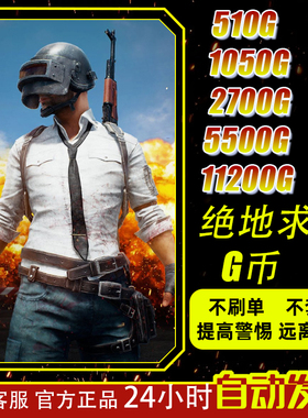 PUBGG币绝地求生G币金币吃鸡gb游戏币皮肤点卷官方充值兑换码CDK