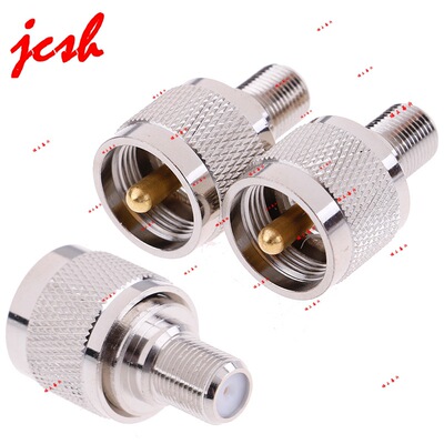 UHF 转F-K螺纹英制 PL259公转母 F M全铜 射频RF 转接头 适配器