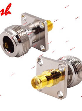 SMA/N-JKF 公对母 PCB方板法兰 转接头Female male射频RF 适配器