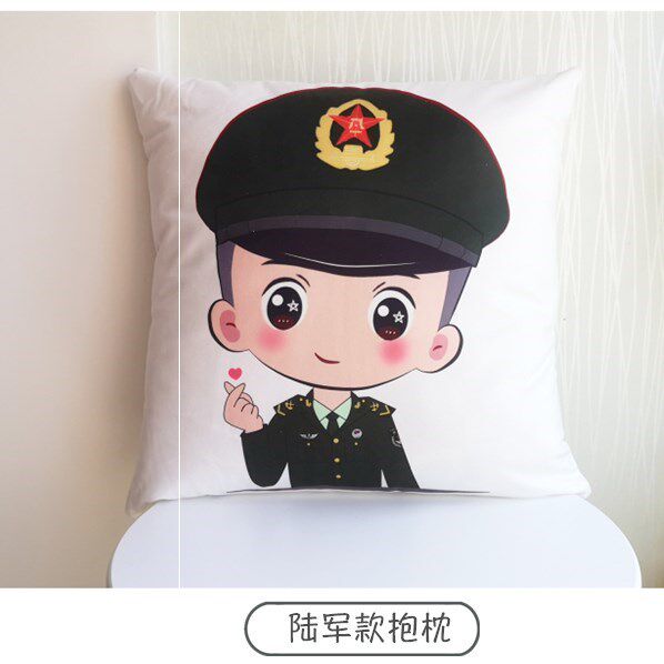 正品哥哥军人军恋生日纪海念情人礼物陆空军款迷彩抱兵枕节被公仔