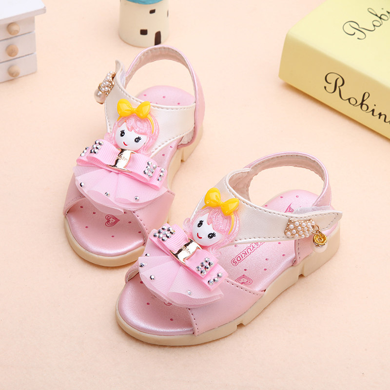 Sandales enfants en PU Tête de poisson brodé pour été - semelle caoutchouc - Ref 1053407 Image 1