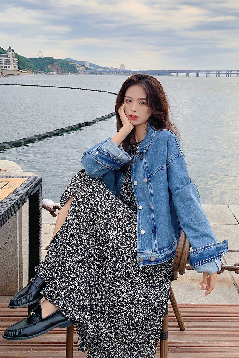 秋季新款7.28出大货三色牛仔外套119-8100-P110K168,女装短外套,叁秋一裳