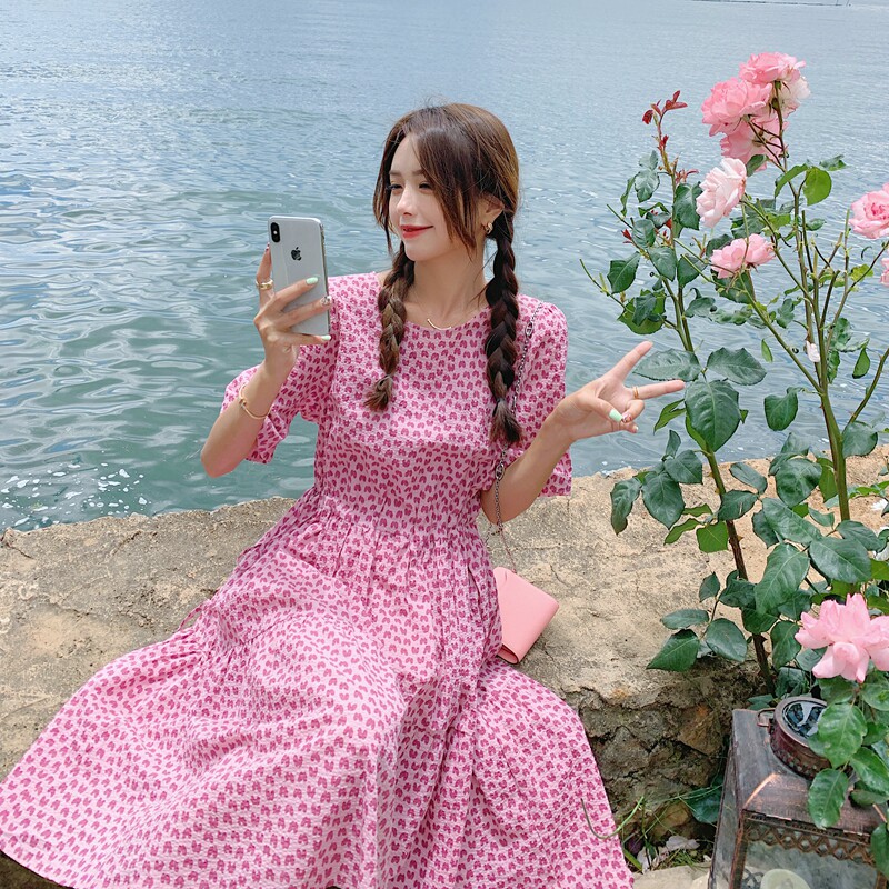 现货 温柔风减龄显瘦连衣裙 119-8070-P95 K138图片