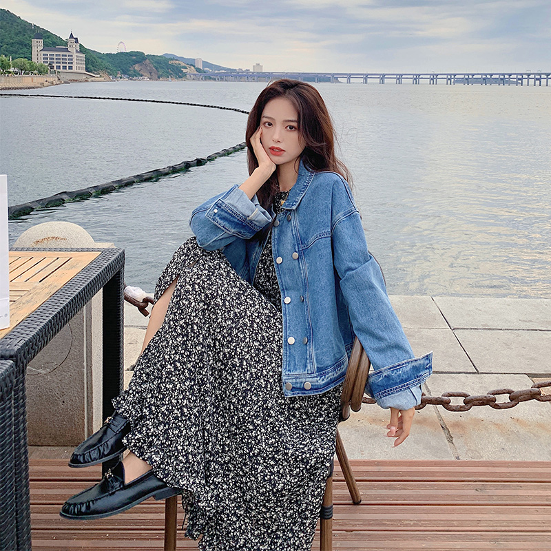 秋季新款7.28出大货三色牛仔外套119-8100-P110K168，女装短外套，叁秋一裳