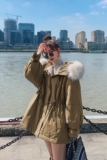 双11主推高山派克连帽兔毛外套119-8899-P195K278，女装棉衣/棉服，叁秋一裳