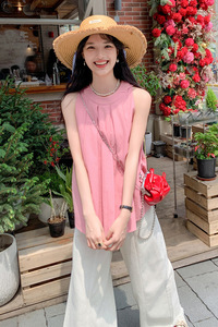 韩版盐系减龄挂脖上衣女2025夏季新款显瘦休闲阔腿长裤图片