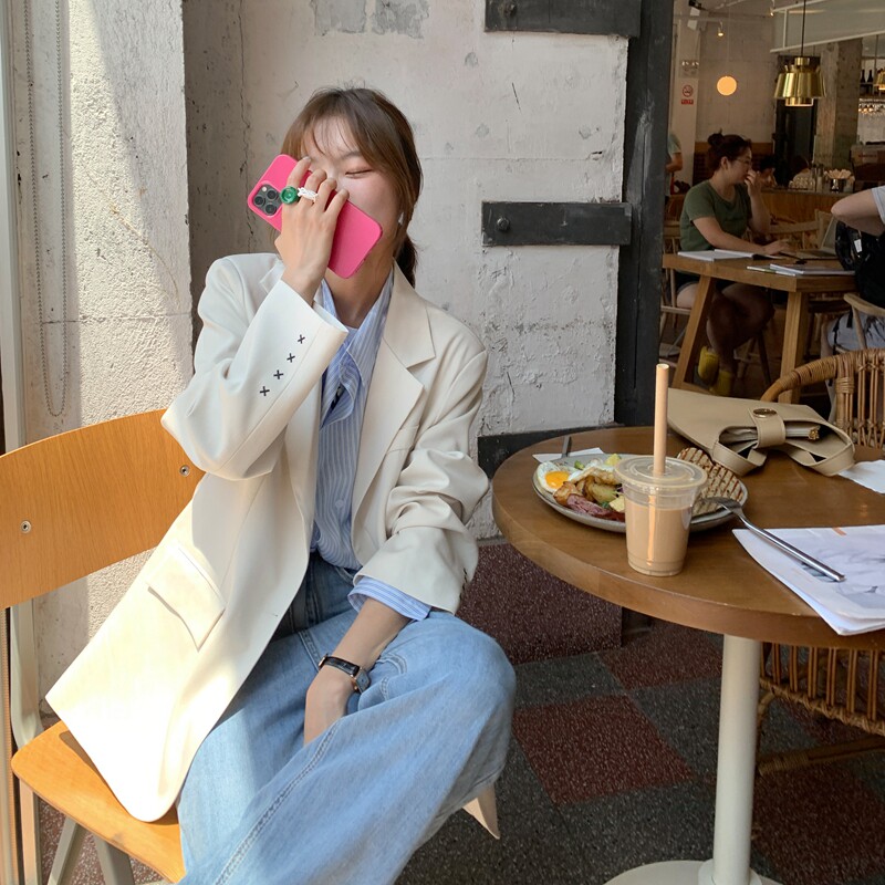 大货已出炸街款高端刺绣西装119-8300-P115K168，女装西装，叁秋一裳