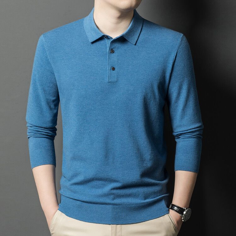 20256羊毛男士秋冬款薄款毛衣休闲长袖保暖针织衫爸爸男装打底衫