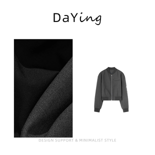 早秋新品 上衣外套女 精纺面料休闲廓形VTG夹克机车风小短款