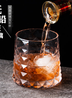 格林特色宝石玻璃威士忌杯