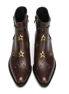 【2折】REIKIPETALS原创设计师鞋履  西部风小牛皮女士马丁靴