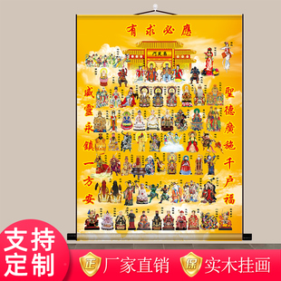 东北内五仙堂口全神有求必应字九尾仙狐三清玉帝碧霞财神装饰挂画