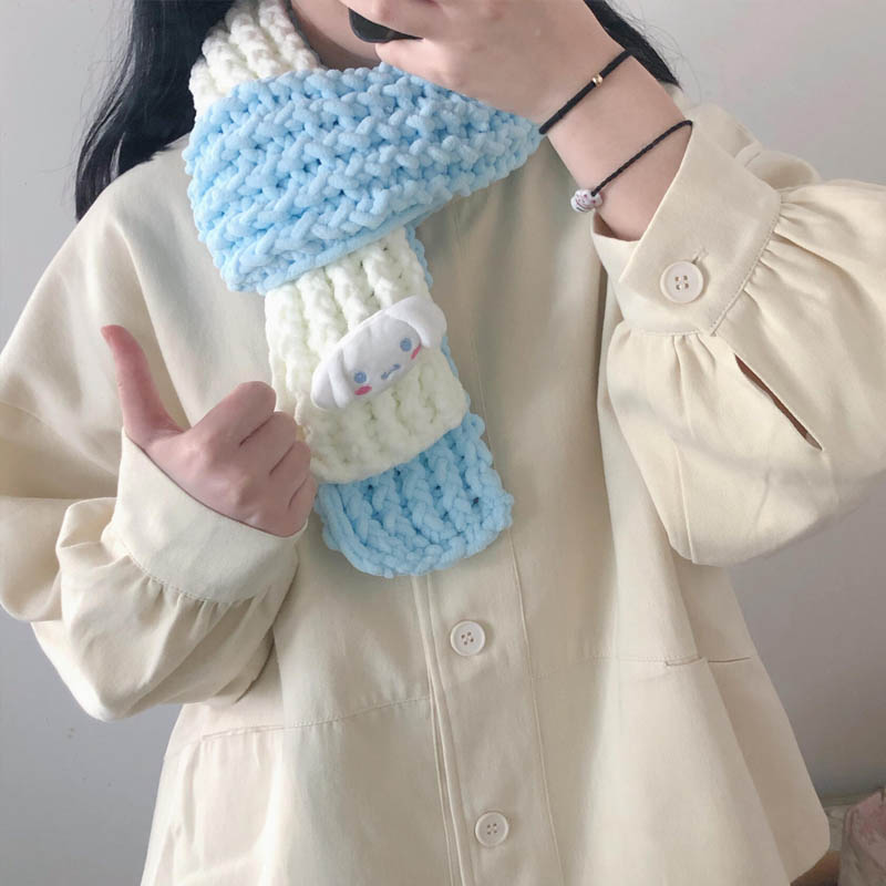 玉桂狗围巾手套diy材料包