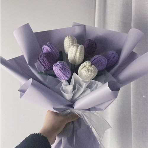 郁金香花束材料包手工diy编织