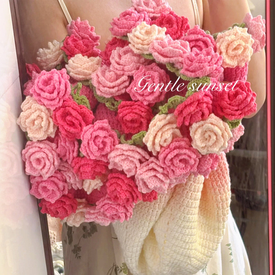 新款玫瑰花毯子diy礼物