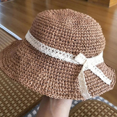 拉菲草线手工编织夏凉帽草帽线