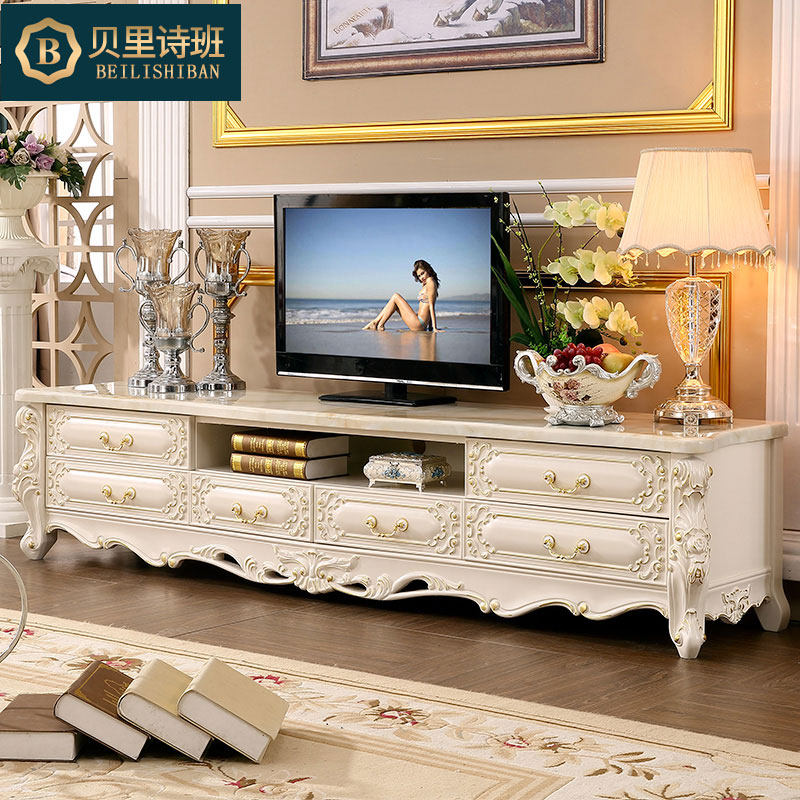 贝里诗班欧式大理石电视柜实木雕花现代简约边几茶几客厅组合家具在类目 住宅家具, 柜类, 电视柜中 - 来自Buy2taobao.com提供专业的淘宝代购服务