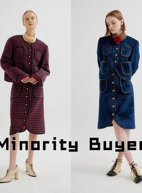 Minority买手店 EENK 2021秋冬小香风复古短款夹克西装套装外套