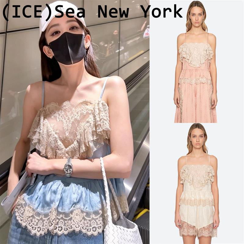 ice买手店正品现货Sea New York上衣古力娜扎同款蕾丝边吊带背心图片
