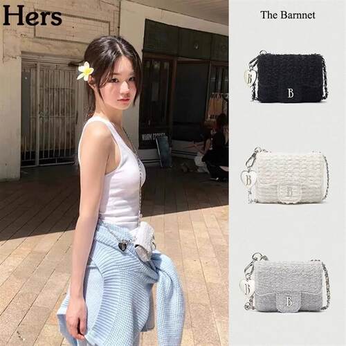 正品The Barnnet 韩国品牌赵露思同款小香风链条小方包女