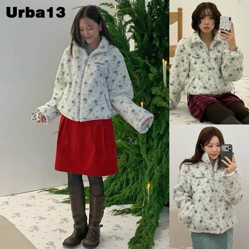 Urba13买手店现货正品atelier edition田园印花摇粒绒立领外套