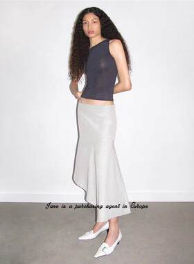 国现 西班牙 PALOMA WOOL Augusta不规则裙摆低腰半身长裙
