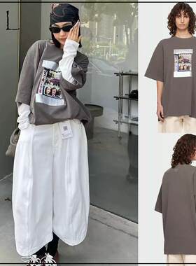 买手店现货正品MARTINE ROSE圆领宽松T恤上衣胶带照片印花短袖