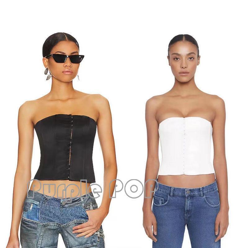 POP 买手店 Danielle Guizio 欧美束缚前部乌蝇扣凸显身材抹胸图片