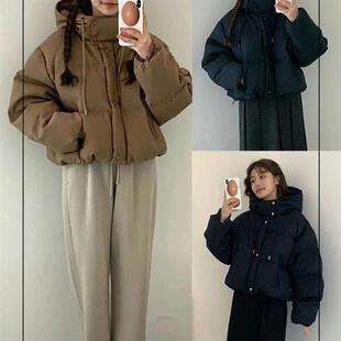 买手店现货韩国EGG羽绒服25新款鹅绒连帽拉炼短款面包服外套