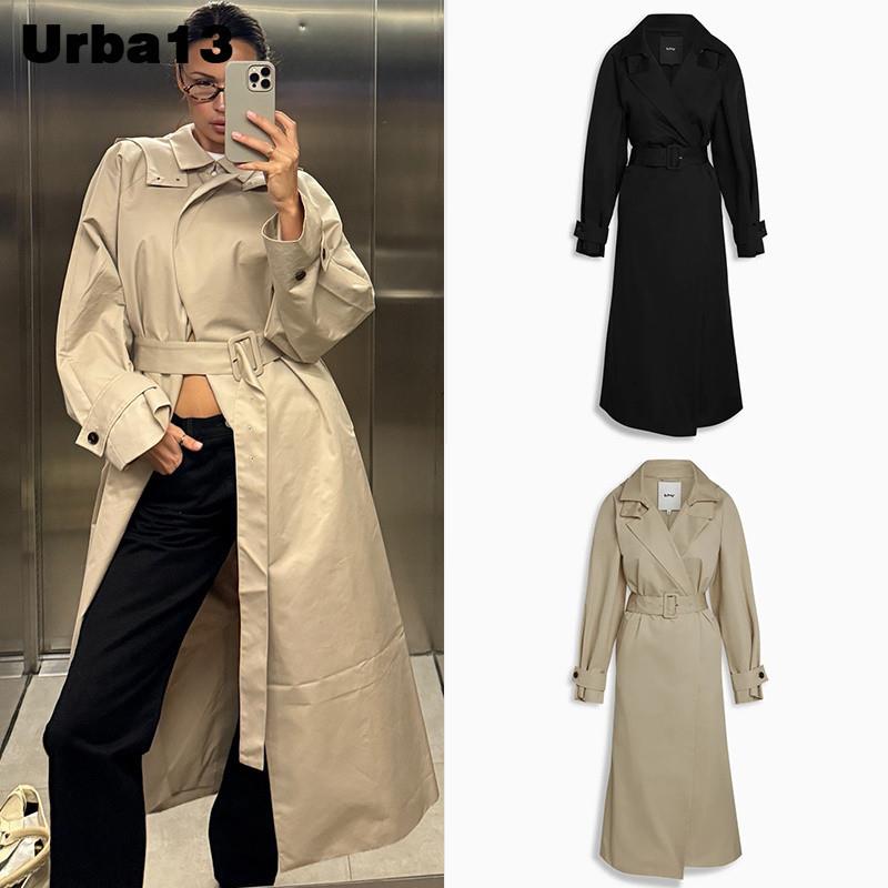 Urba13买手店正品KHY X HYDRA风衣Kylie同款收腰翻领系带外套大衣图片