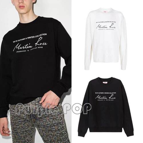 POP正品买手店 Martine Rose 经典字母logo标语印花宽松长袖t恤