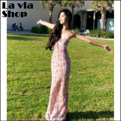 PrincessPollyV领蕾丝吊带长裙